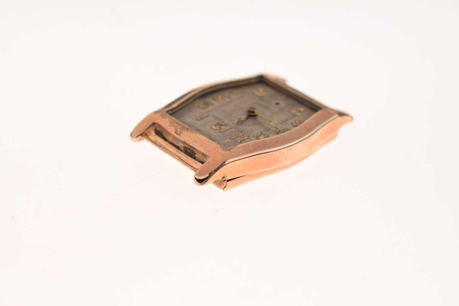 Gentleman's vintage mid-20th century rose gold watch head - Image 4 of 9