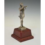Unmarked white metal figure of a Royal Canadian Horse Artillery bugler