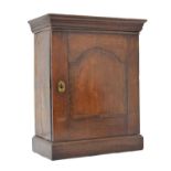 18th century oak and inlaid spice cupboard