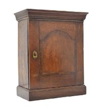 18th century oak and inlaid spice cupboard