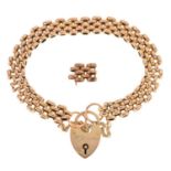 9ct gold fancy link bracelet