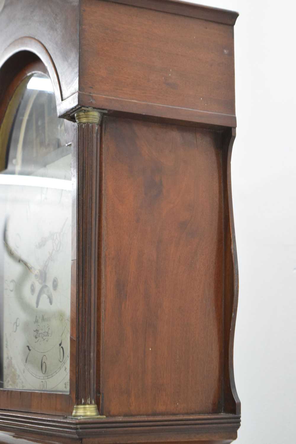 19th century mahogany inlaid longcase clock, John Warry, Bristol - Image 11 of 17