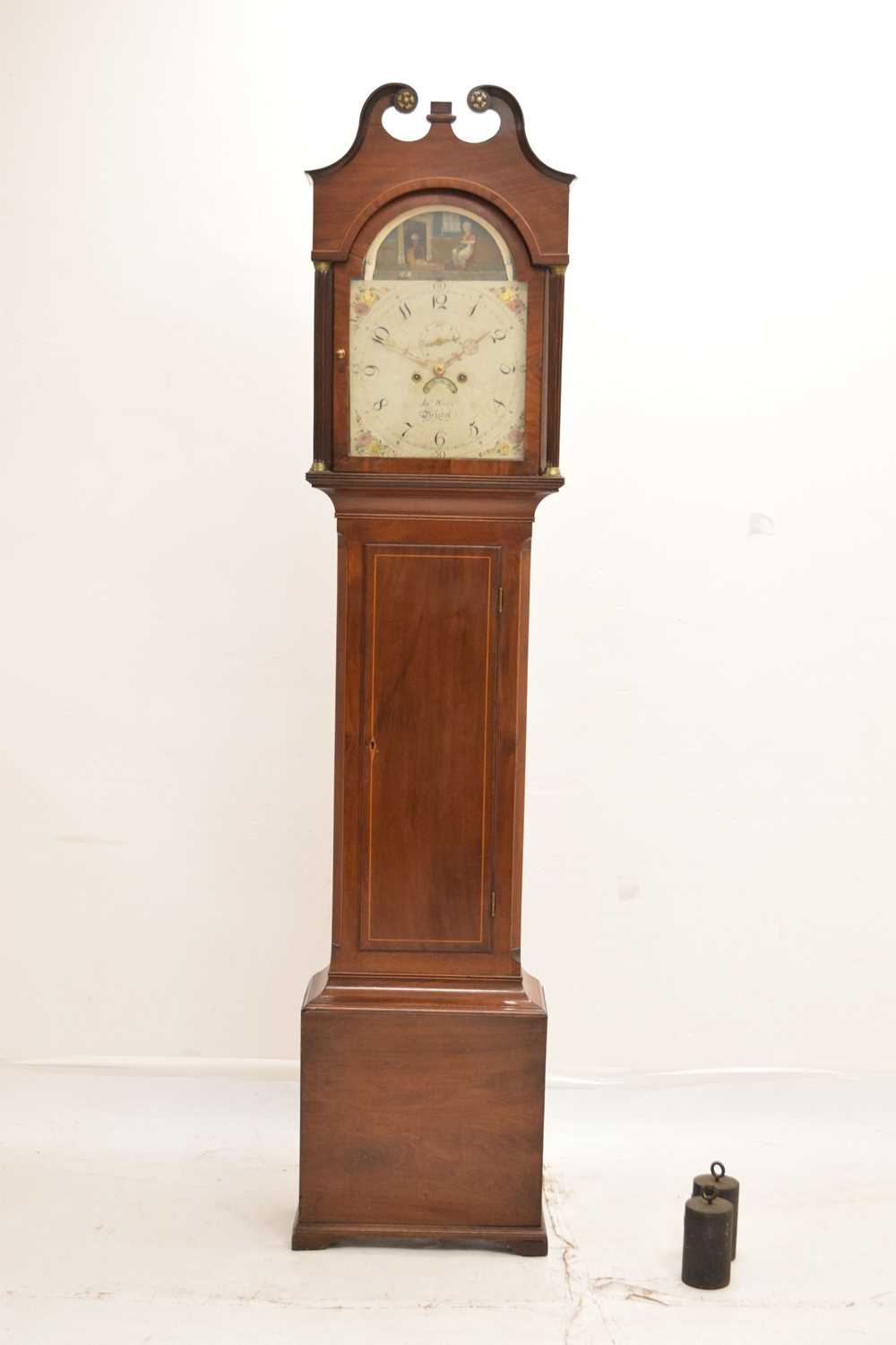 19th century mahogany inlaid longcase clock, John Warry, Bristol - Image 4 of 17