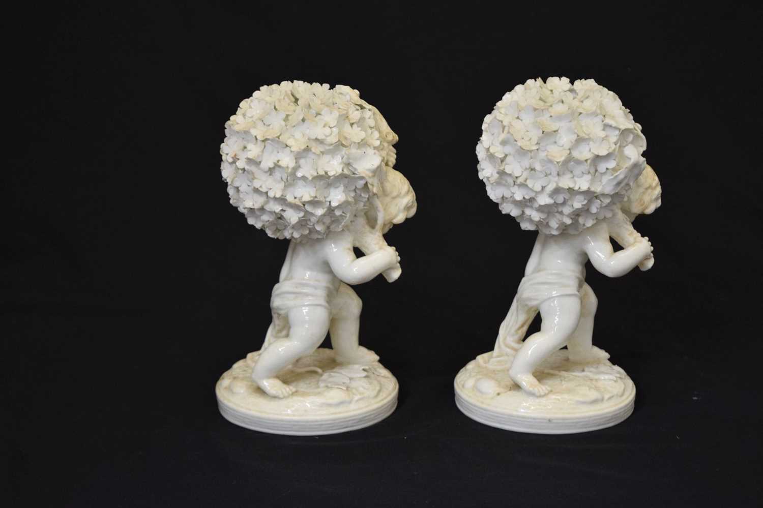 Pair of late 19th century Moore Brothers porcelain figures of cherubs - Image 6 of 9