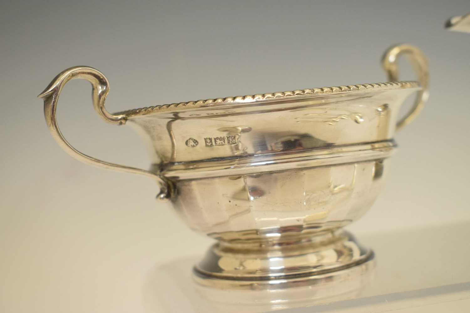 Elizabeth II silver cream jug and twin handled sugar bowl, etc - Image 5 of 11