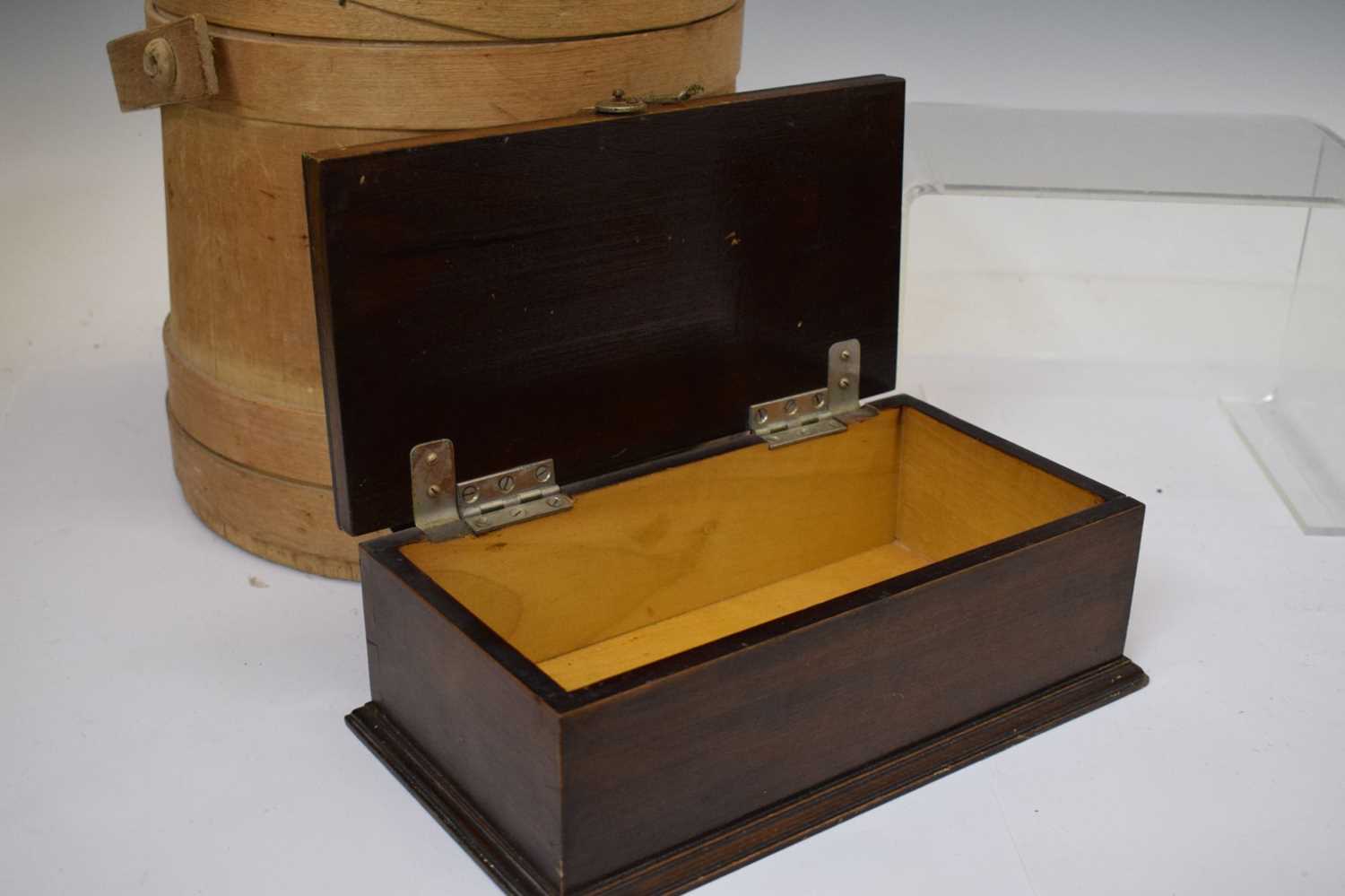 Small 19th century mahogany box, vase stand, etc - Image 9 of 11