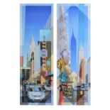 Les Matthews (b.1946) - Pair of signed limited edition prints - New York street scenes