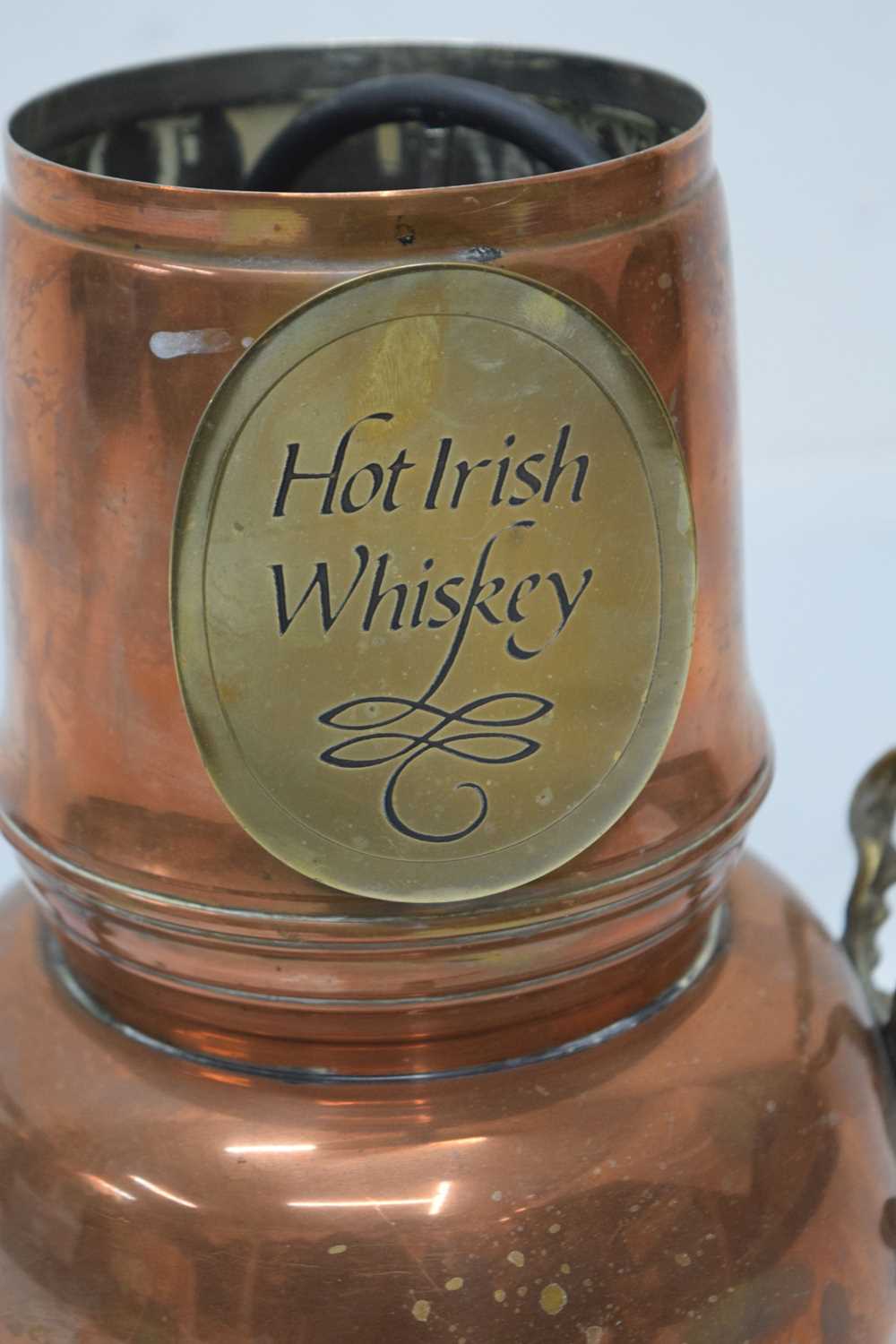 20th century copper 'Hot Irish Whiskey' warming kettle or samovar - Image 4 of 9