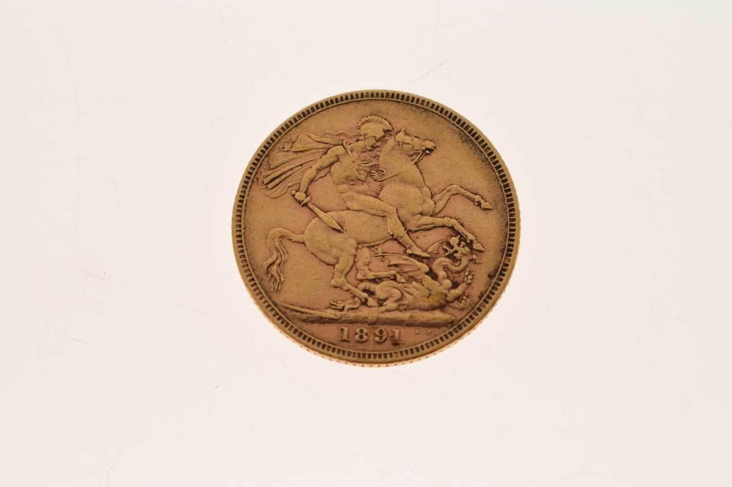 Queen Victoria gold sovereign, 1891 - Image 4 of 4