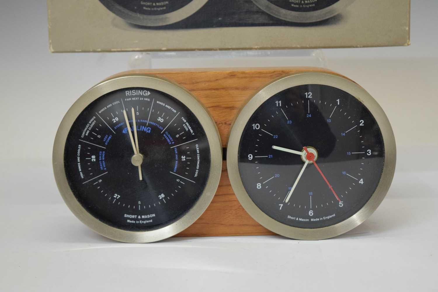 Short & Mason desk Ranger Barometer and Clock - Image 3 of 8