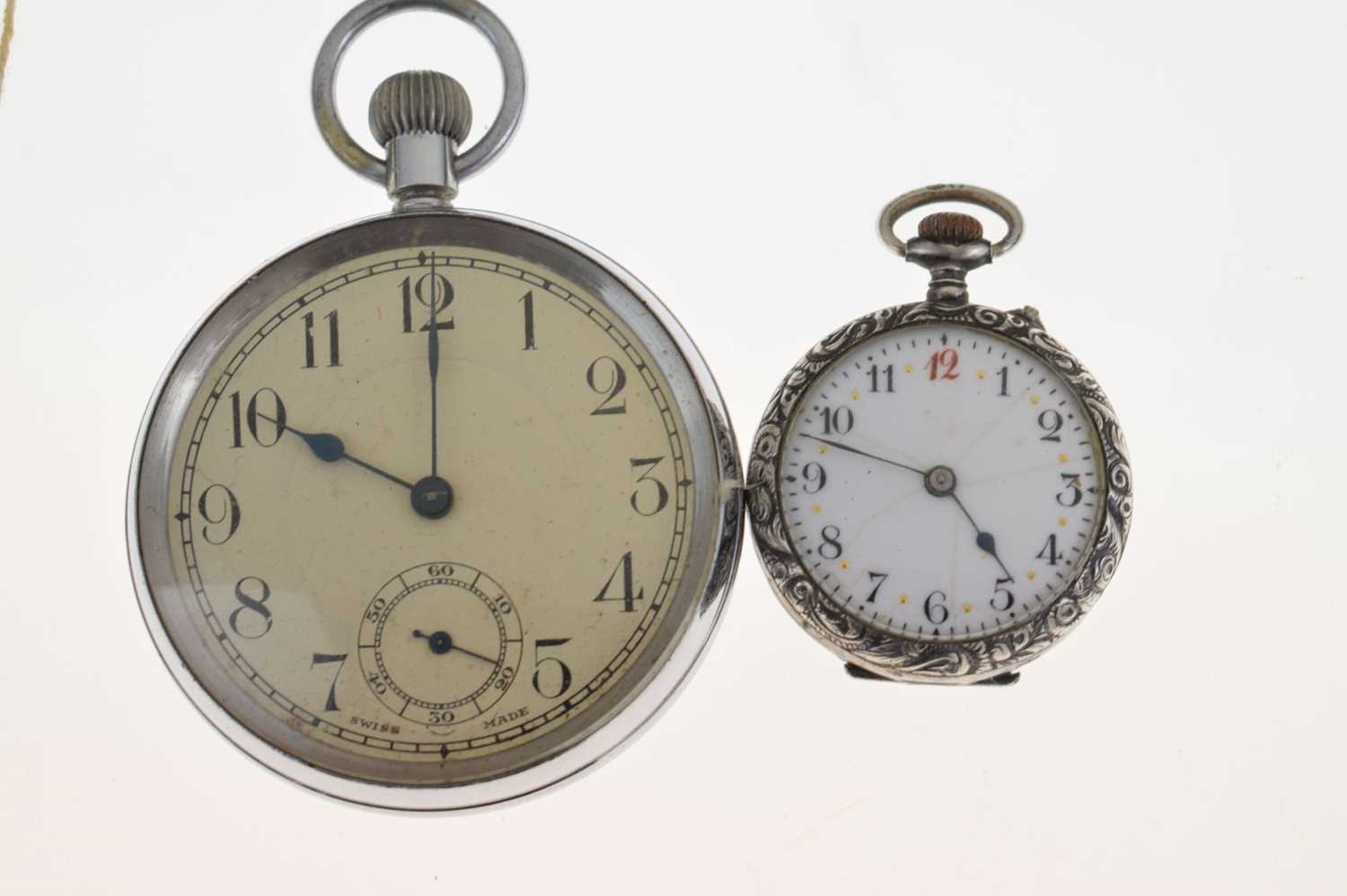 Late Victorian silver cased open-face pocket watch - Image 4 of 8