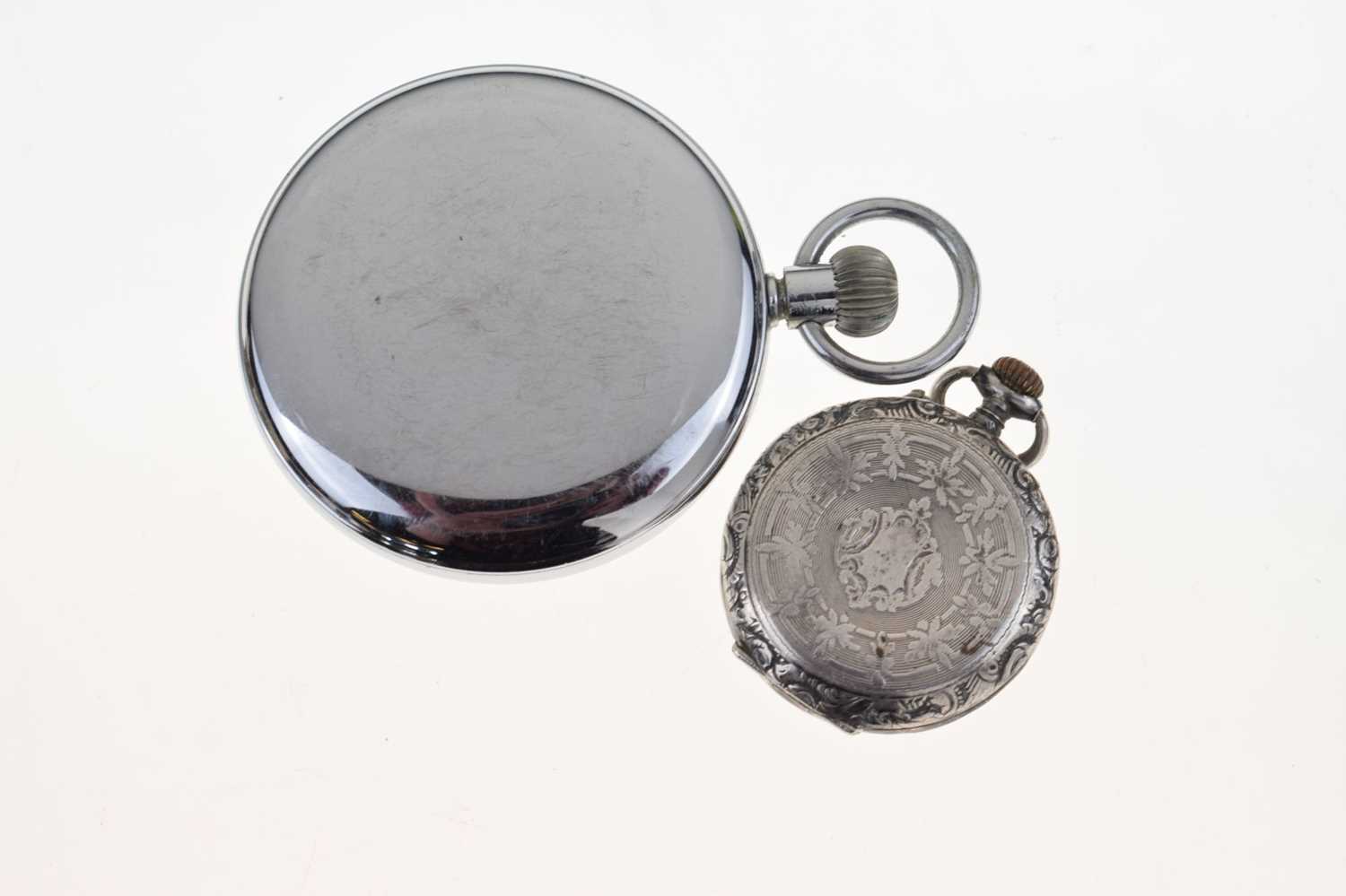 Late Victorian silver cased open-face pocket watch - Image 5 of 8