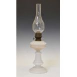 Late 19th/early 20th century opaque glass oil lamp