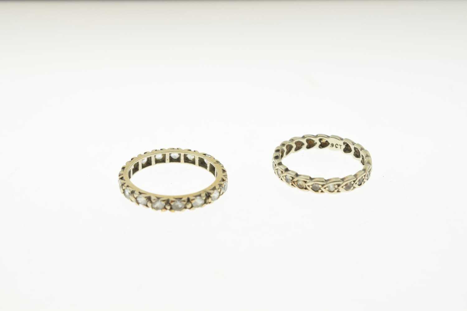 Two 9ct white gold eternity rings - Image 3 of 5
