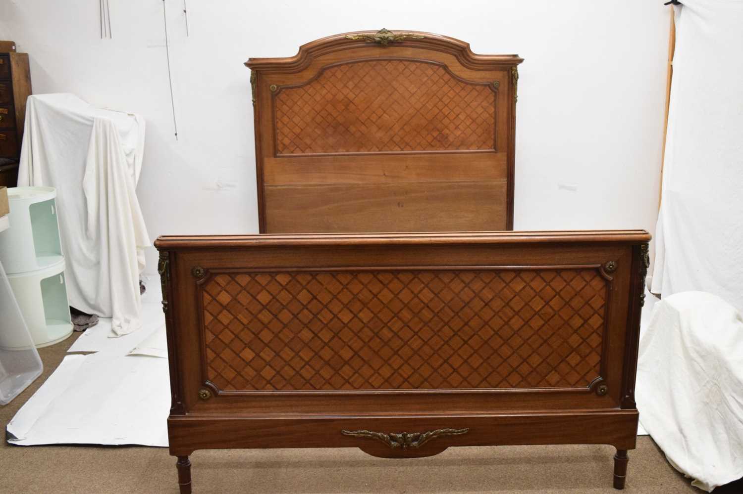 French parquetry king size bed - Image 11 of 20