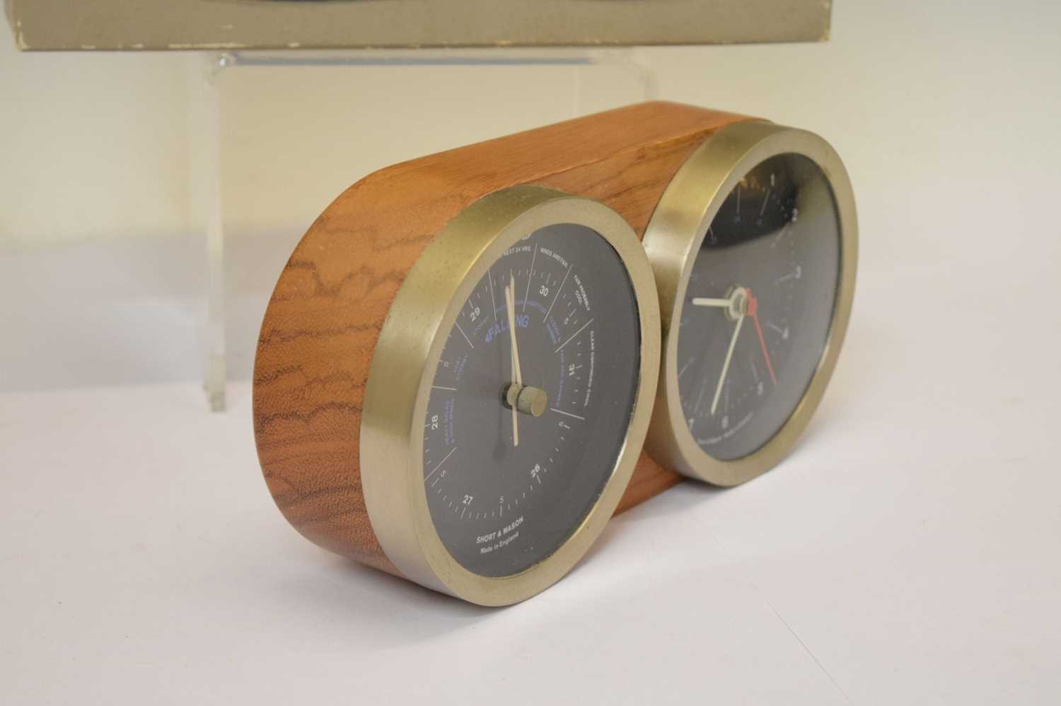 Short & Mason desk Ranger Barometer and Clock - Image 6 of 8