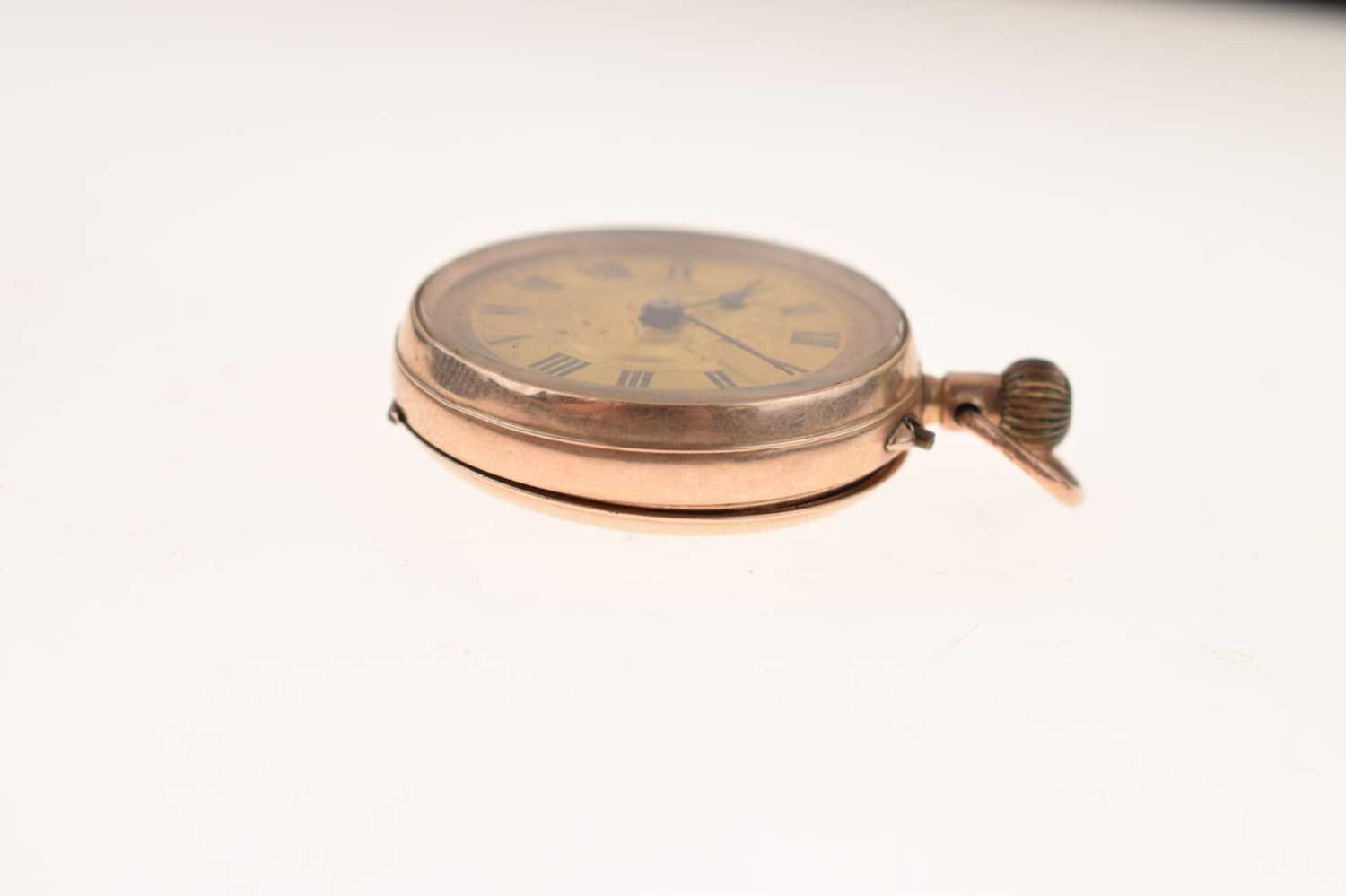 Early 20th century lady's 9ct gold cased open-face fob watch - Image 5 of 12