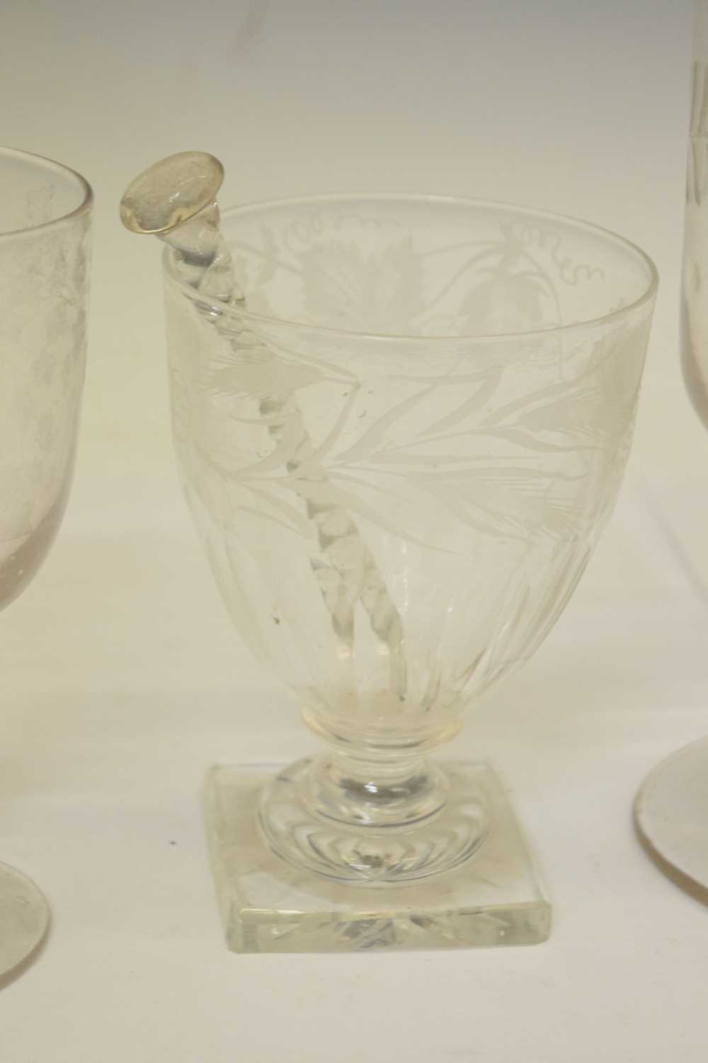 Small group of 19th century and later table glass - Image 4 of 7