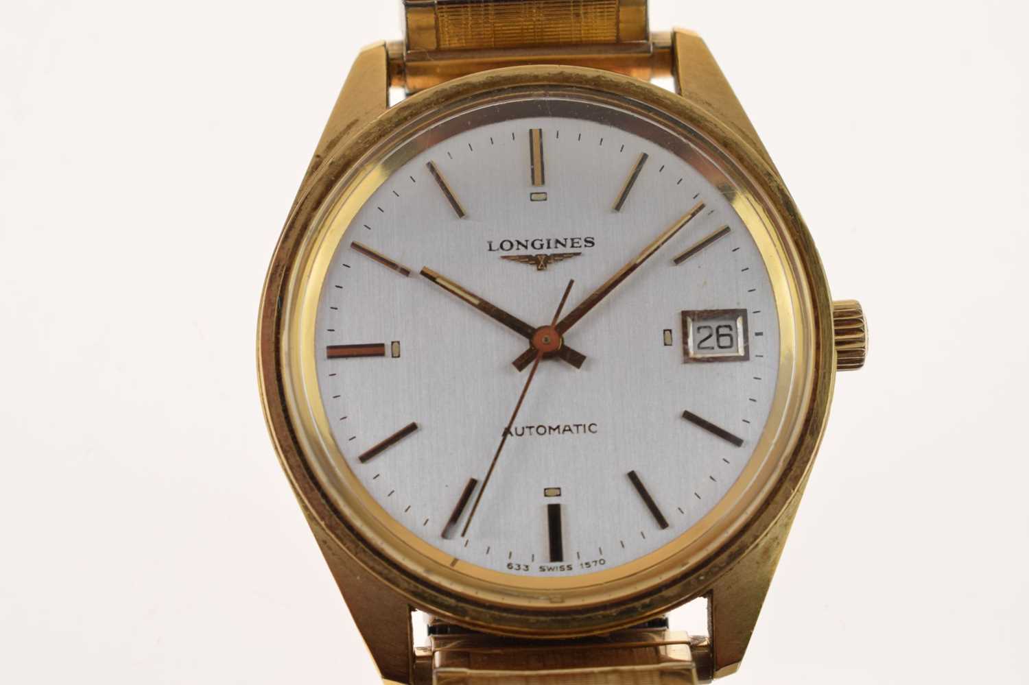 Longines - Gentleman's gold plated automatic bracelet watch - Image 3 of 8