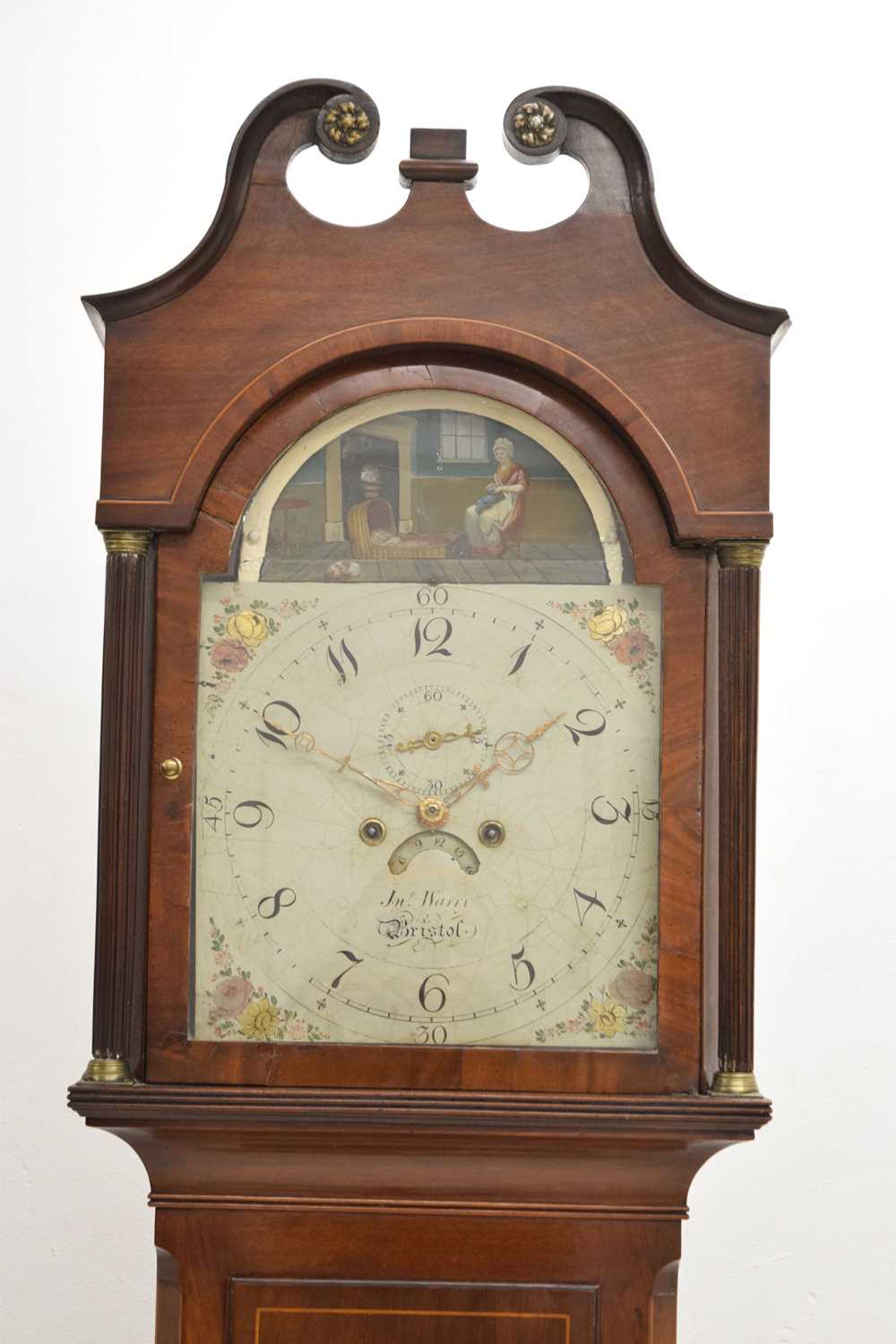 19th century mahogany inlaid longcase clock, John Warry, Bristol - Image 2 of 17