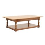 Titchmarsh & Goodwin oak two-tier coffee table, retailed by Harrods