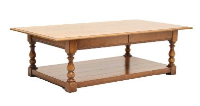 Titchmarsh & Goodwin oak two-tier coffee table, retailed by Harrods