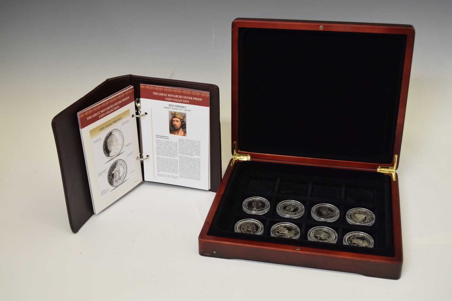 Eight silver coins from 'The Great Monarchs silver proof coin collection' - Bild 2 aus 7