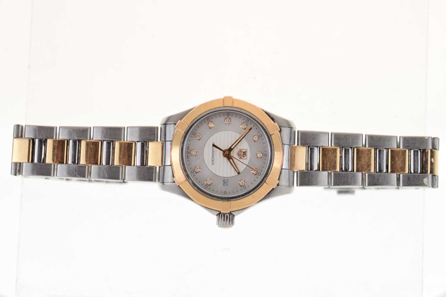 Tag Heuer - Lady's Aquaracer two-tone stainless steel bracelet watch - Image 8 of 9