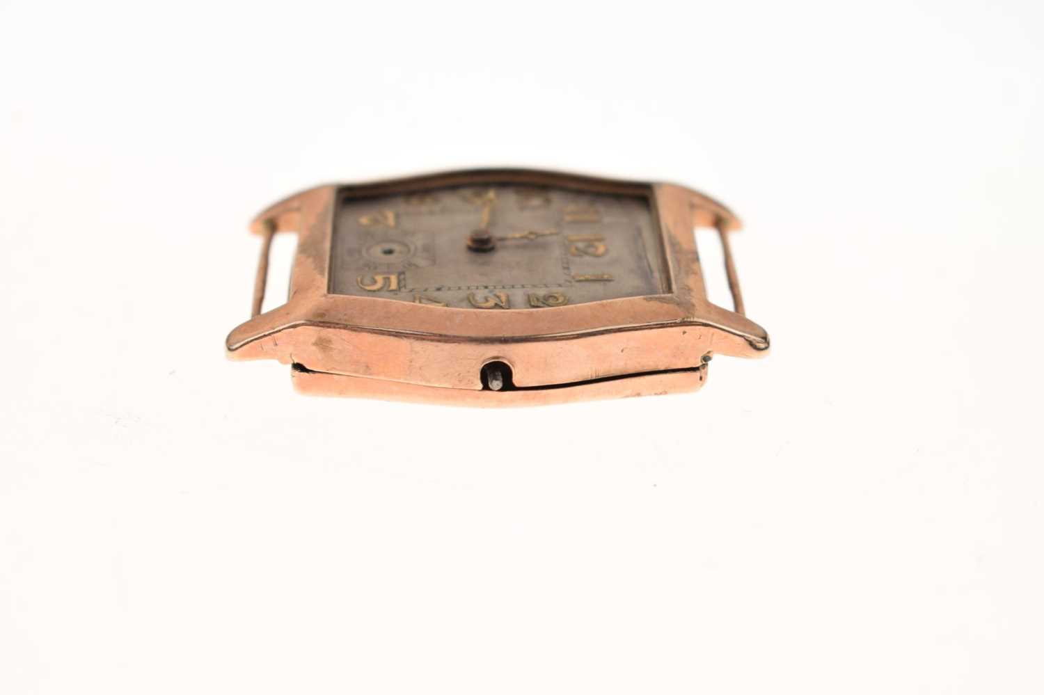 Gentleman's vintage mid-20th century rose gold watch head - Image 2 of 9