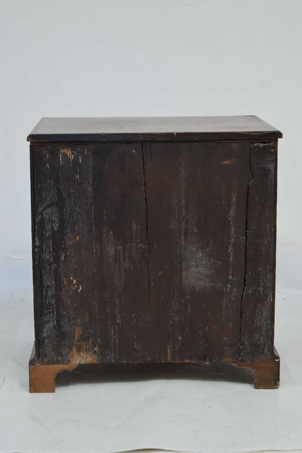 19th century inlaid small chest of four long drawers - Image 6 of 7