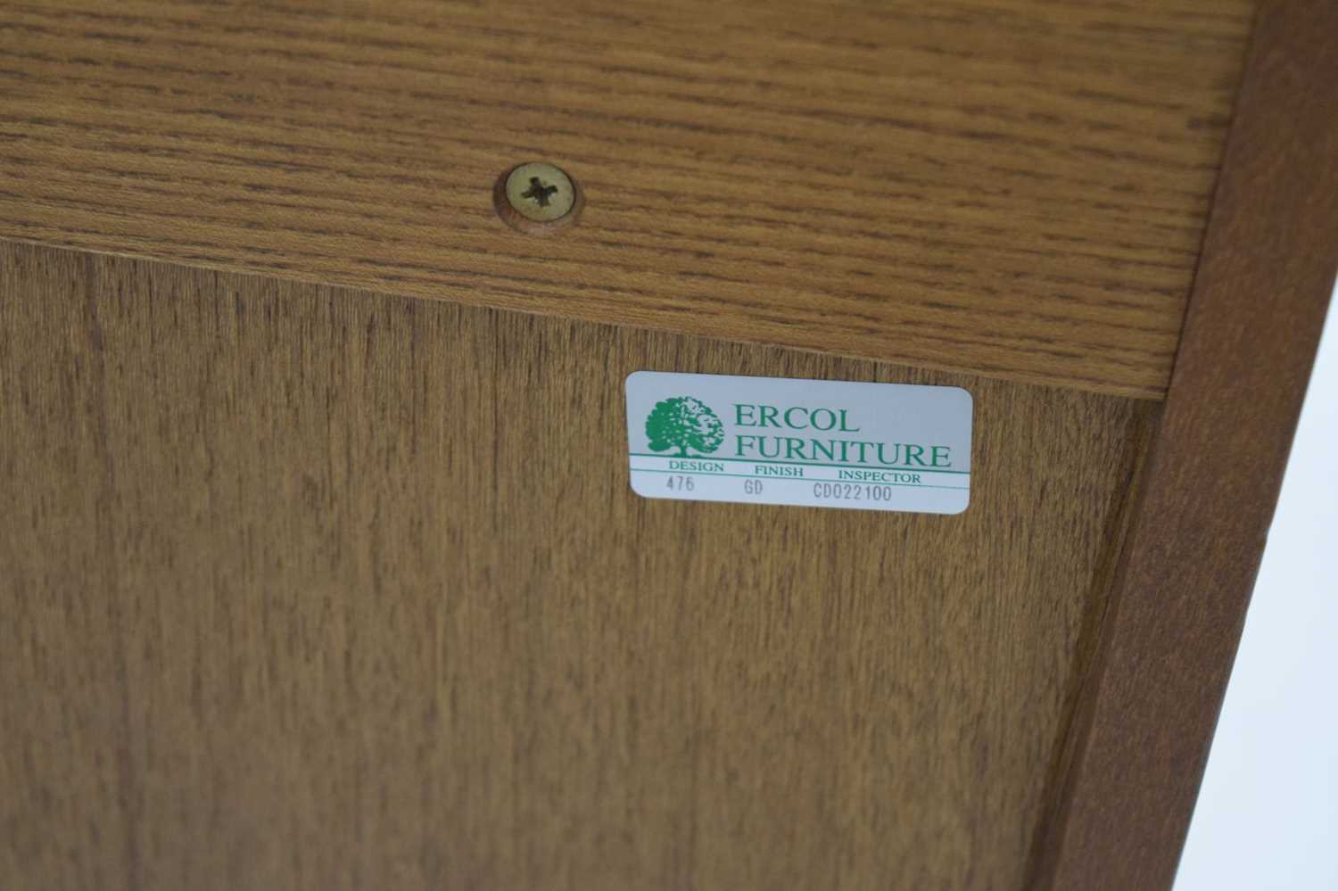 Ercol Windsor elm waterfall cupboard and shelves - Image 10 of 11