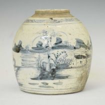 Chinese blue and white ginger jar