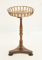19th century tripod pedestal table with gallery