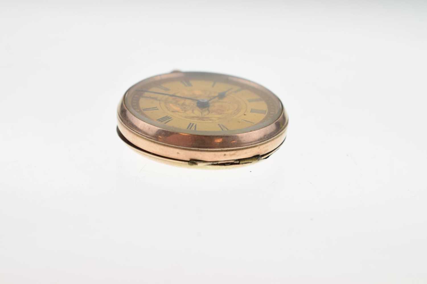 Lady's yellow metal stamped '9c' cased open-face fob watch - Image 5 of 12