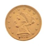 United States of America 2 1/2 dollar gold coin, 1878