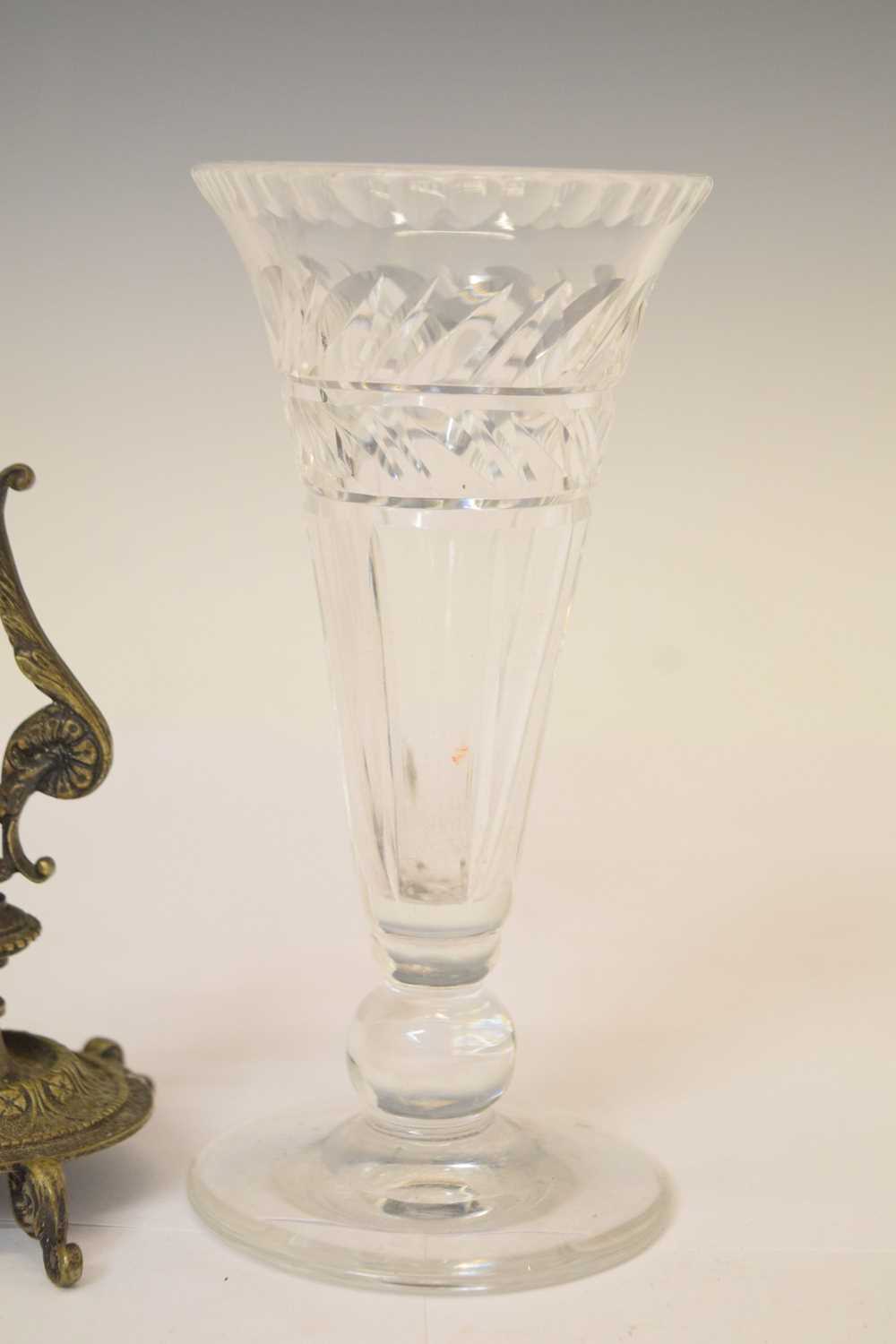 19th century epergne and cut glass vase - Image 5 of 9