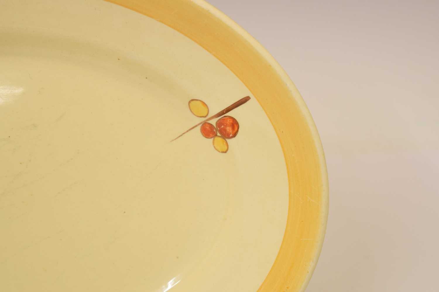 Clarice Cliff 'Florette' pattern oval dish, together with a 'Celtic Harvest' preserve pot - Image 4 of 8