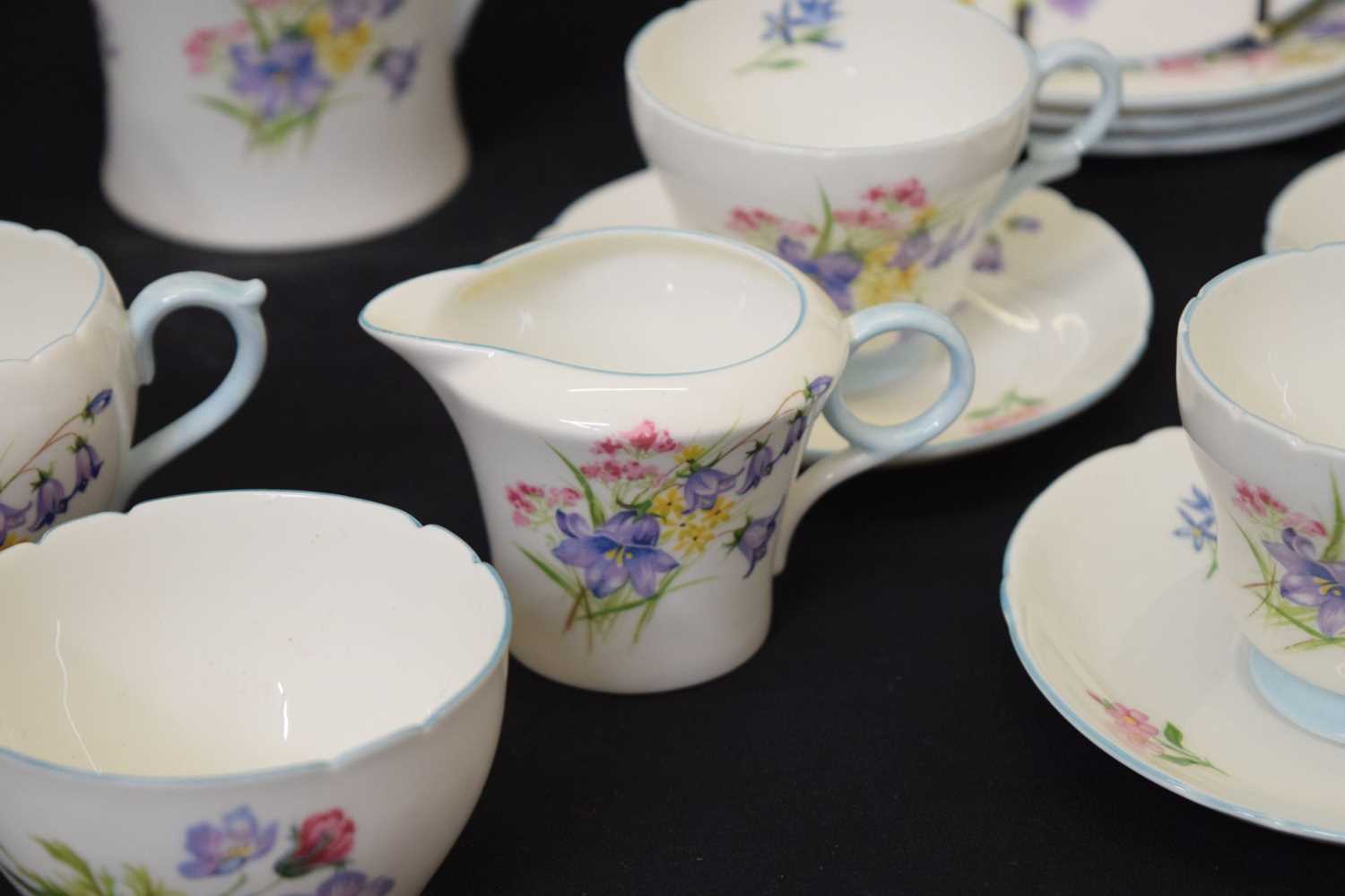 Shelley 'Wild Flowers' pattern part coffee set - Image 9 of 15