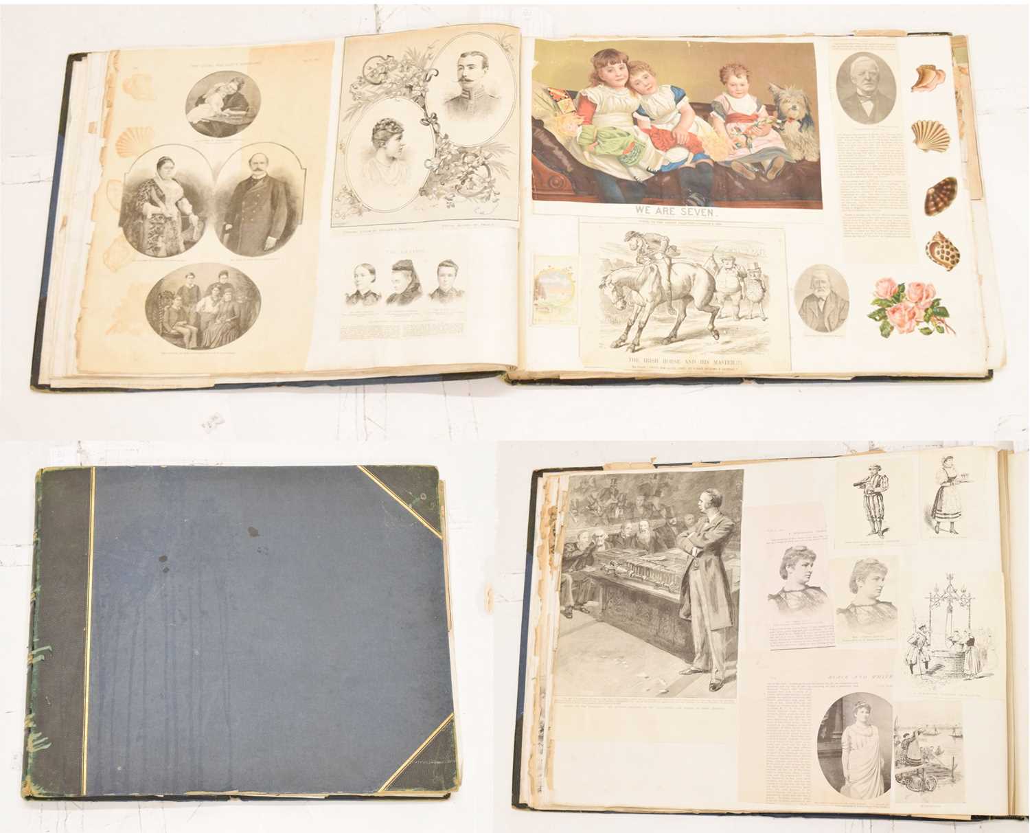 Victorian folio-size scrap book