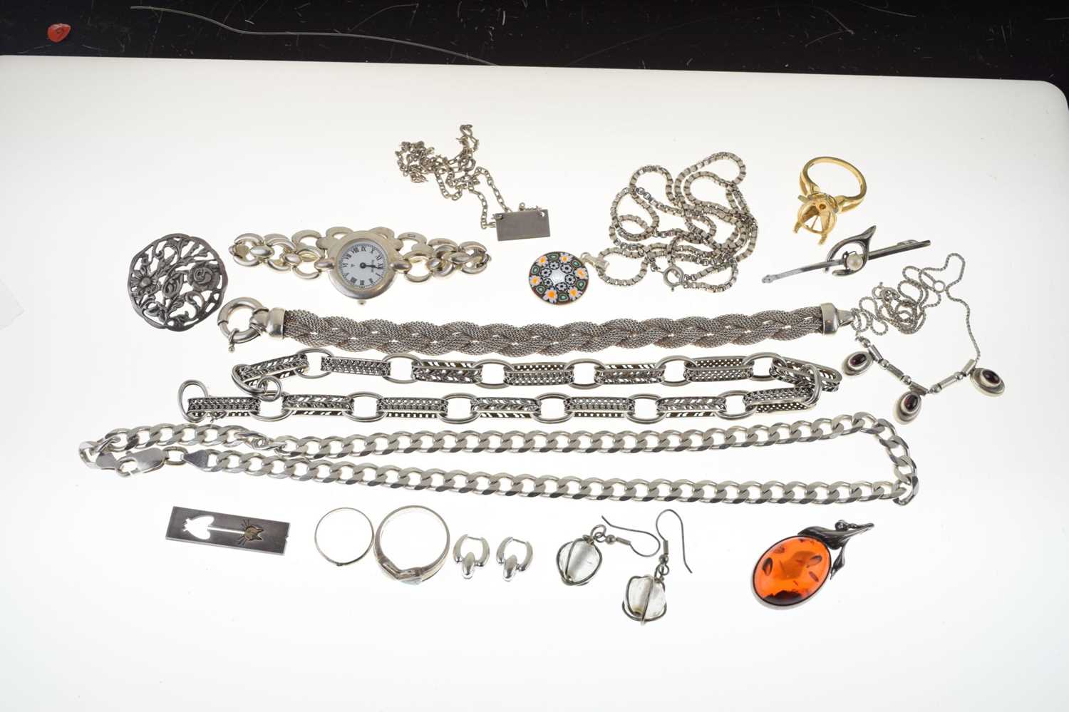 Assorted silver and white metal jewellery - Image 13 of 13