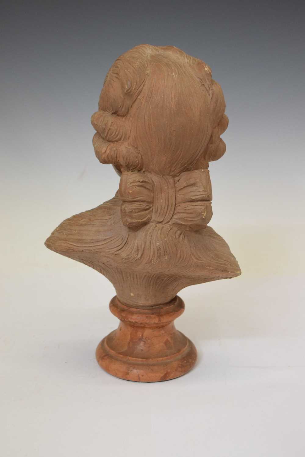 Terracotta bust of young Mozart - Image 5 of 7