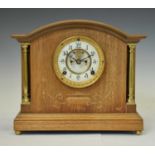 Edwardian inlaid mantel clock