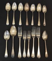 Quantity of Georgian and Victorian silver flatware