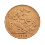 George V gold half sovereign, 1912