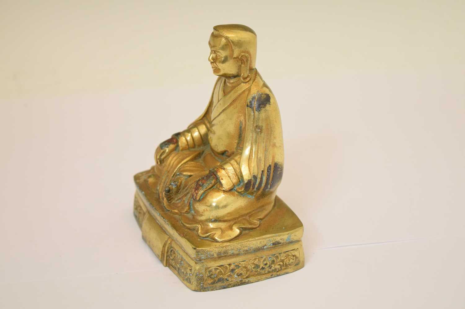 Bronze Tibetan figure of Buddha - Image 2 of 6