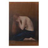 J.W. Foreman - Pastel - Study of a young lady crying