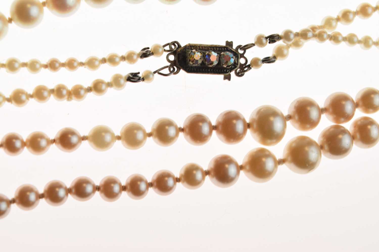 Cultured pearl necklace - Image 3 of 9