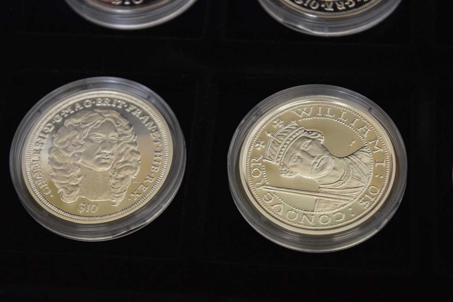 Eight silver coins from 'The Great Monarchs silver proof coin collection' - Bild 4 aus 7