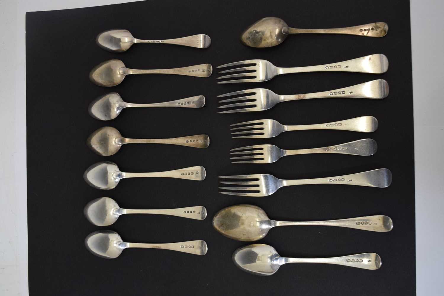 Quantity of Georgian and Victorian silver flatware - Image 9 of 14