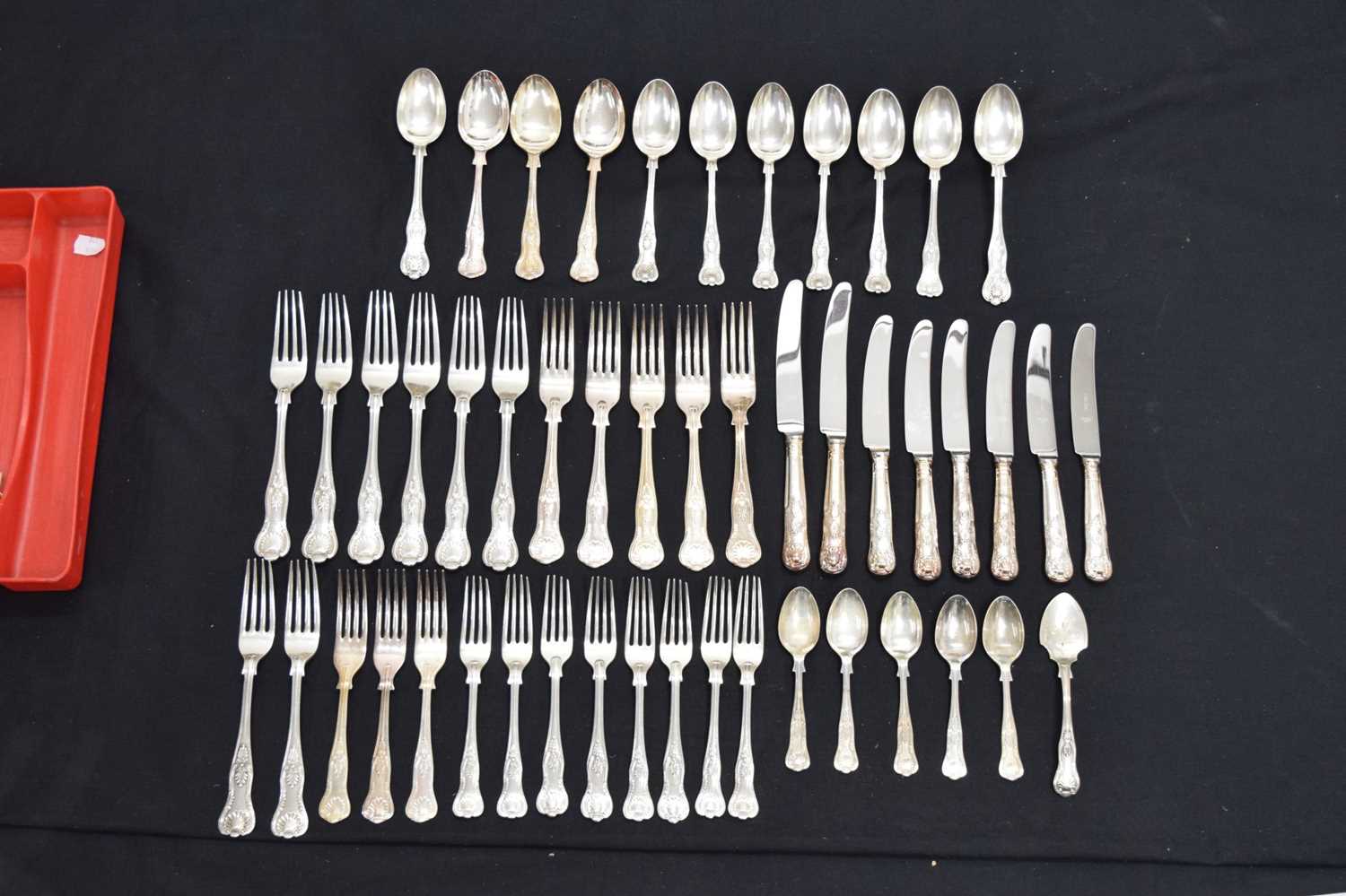 Quantity of silver-plated Kings pattern cutlery - Image 2 of 15